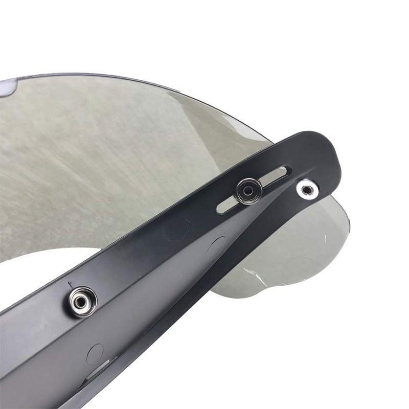 WANCAR Retro Universal Standard 3-Snap Open Face Motorcycle Helmets Flip Up Face Visor Wind Shield Lens(Mirrored) - Image 5